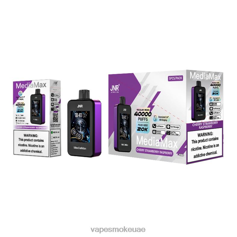 JNR MediaMax نفخة 40 ألف HRV2B14 الكرز الفراولة التوت vape pod kits