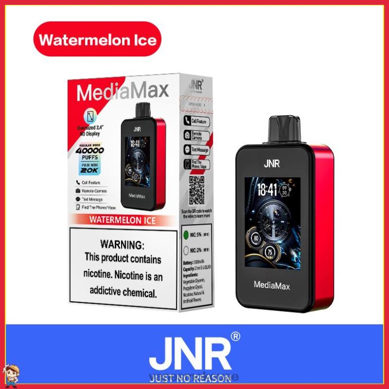 JNR MediaMax نفخة 40 ألف HRV2B18 ثلج البطيخ vape smoke