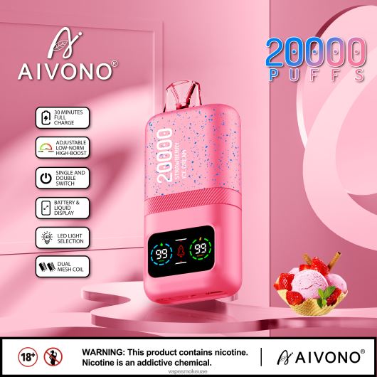Vape Abu Dhabi - آيس كريم الفراولة Aivono AIM magic 20000 RR4PBP80
