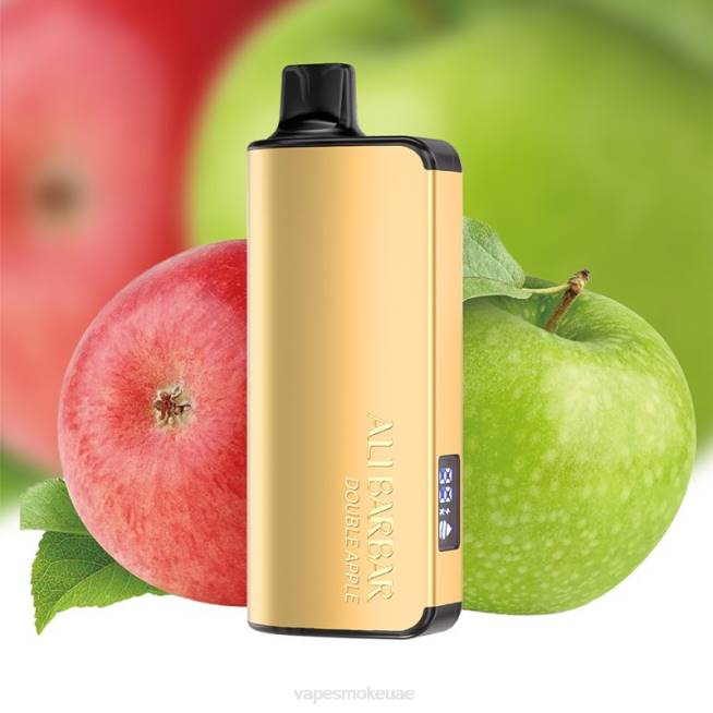 Vape Abu Dhabi - Alibarbar Ingot 20000 سيجارة للاستعمال مرة واحدة تفاحة مزدوجة LR4447