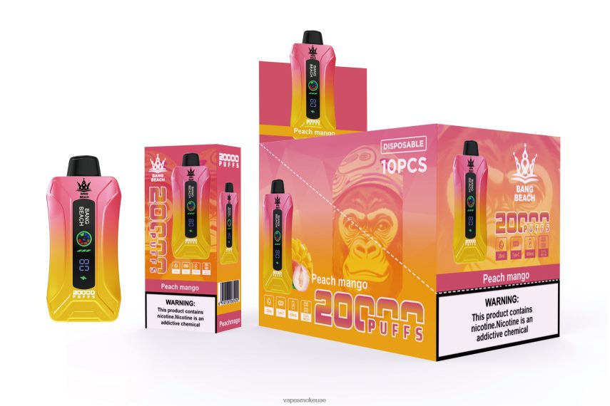 Vape Abu Dhabi - Bang Beach 20000 سحبة فيب شاشة سمارت 4BLV8D2 مانجو خوخ