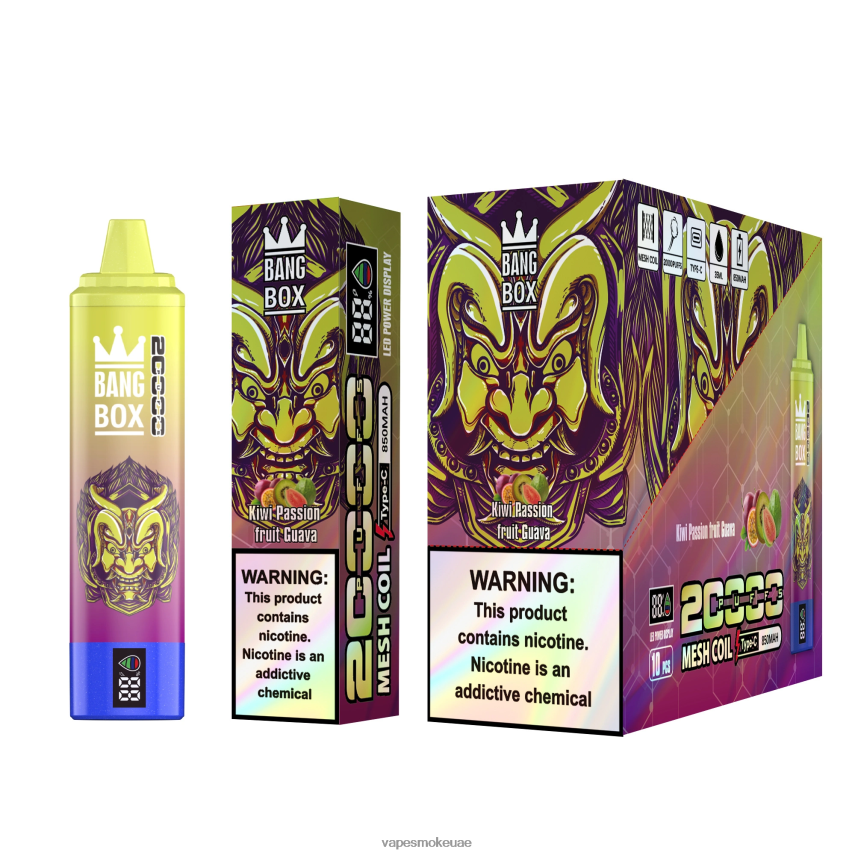 Vape Abu Dhabi - Bang Box شاشة سمارت 20000 نفخة 4BLV8D50 كيوي باشن فروت جوافة