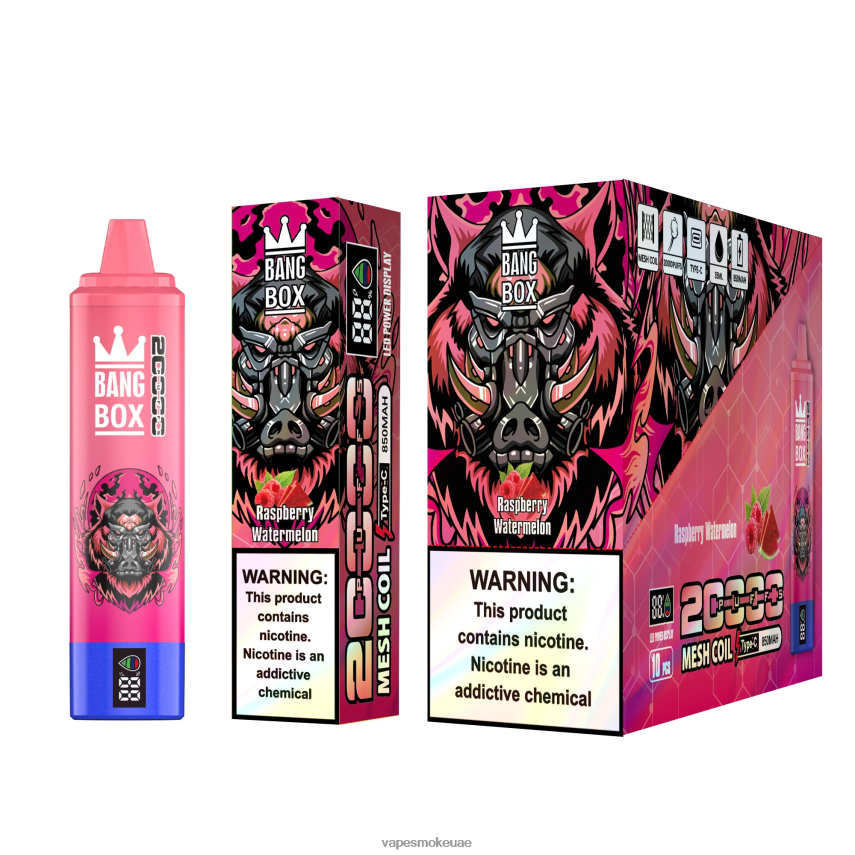 Vape Abu Dhabi - Bang Box شاشة سمارت 20000 نفخة 4BLV8D53 البطيخ التوت