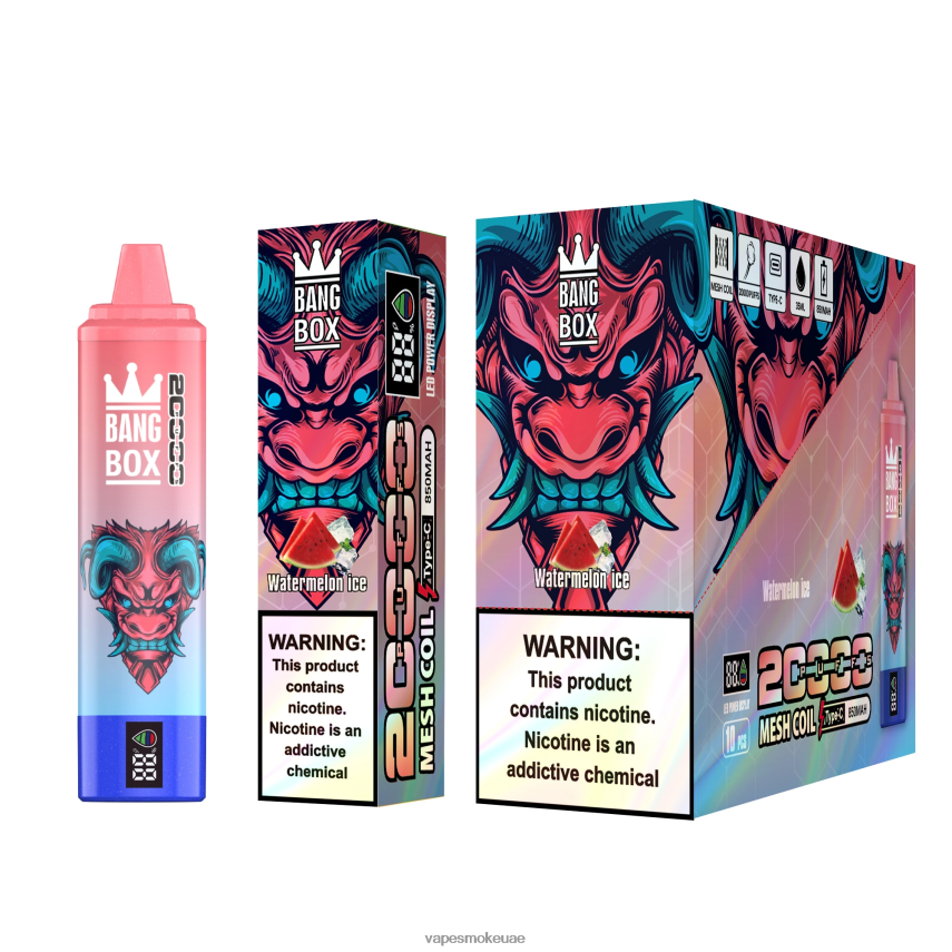 Vape Abu Dhabi - Bang Box شاشة سمارت 20000 نفخة 4BLV8D56 ثلج البطيخ
