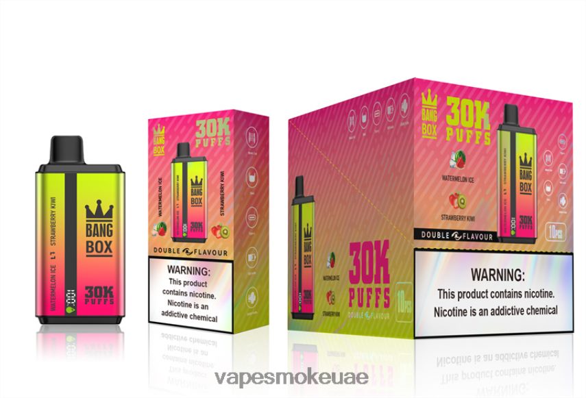 Vape Abu Dhabi - Bang Box 30000 نفخة نكهات مزدوجة 4BLV8D62 بطيخ مثلج وفراولة كيوي
