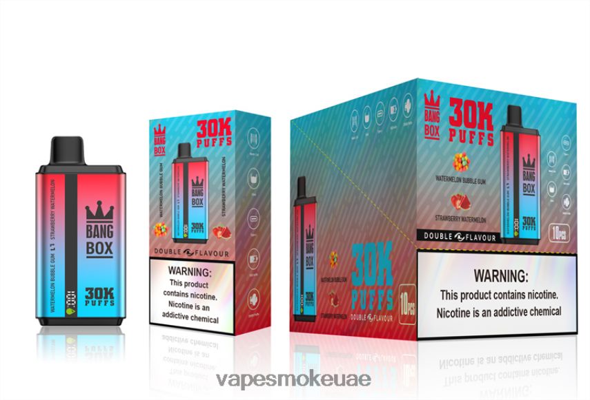 Vape Abu Dhabi - Bang Box 30000 نفخة نكهات مزدوجة 4BLV8D68 علكة البطيخ والفراولة والبطيخ