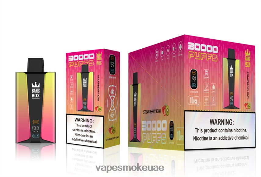 Vape Abu Dhabi - Bang Box شاشة سمارت 30000 نفخة 4BLV8D74 كيوي فراولة