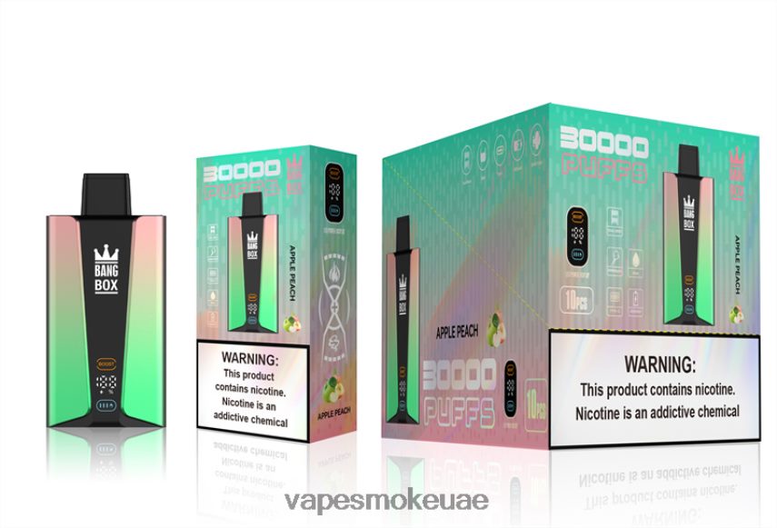 Vape Abu Dhabi - Bang Box شاشة سمارت 30000 نفخة 4BLV8D83 التفاح والخوخ