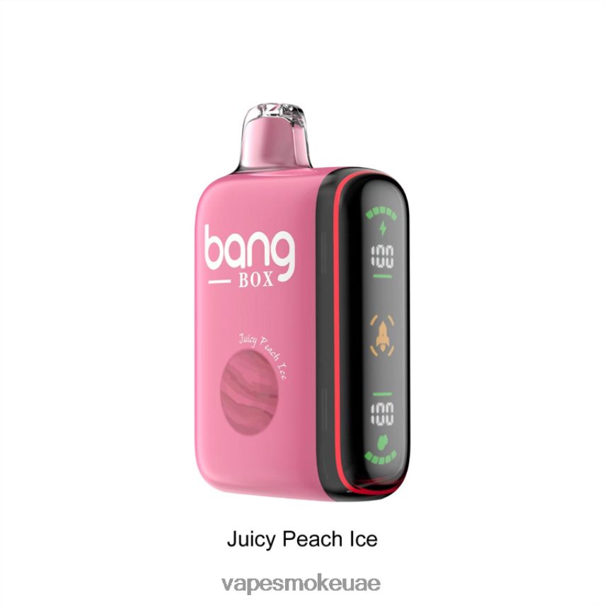 Vape Abu Dhabi - Bang Box 9000-18000 نفث عرض الطاقة الذكي 4BLV8D29 جليد الخوخ العصير