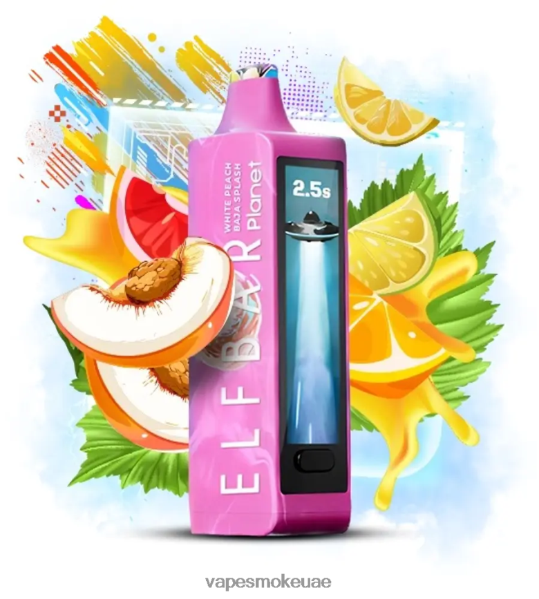 Vape Abu Dhabi - Elf Bar Planet 25000 دفقة باجا الخوخ الأبيض 4N88NR20