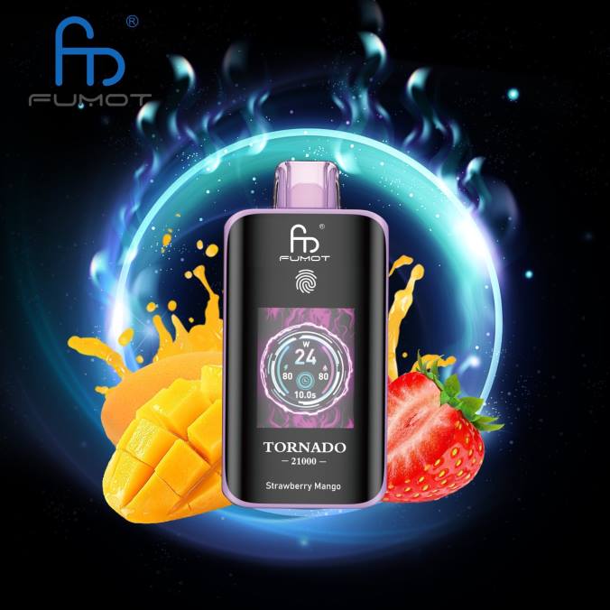 Vape Abu Dhabi - مانجو الفراولة Fumot Tornado 25000 سيجارة يمكن التخلص منها 4H8411