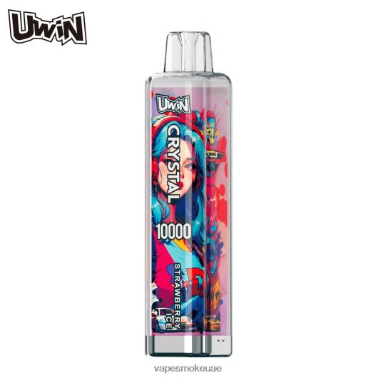 Vape Abu Dhabi - جليد الفراولة UWIN CRYSTAL 10000 سيجارة يمكن التخلص منها RR4PBP374