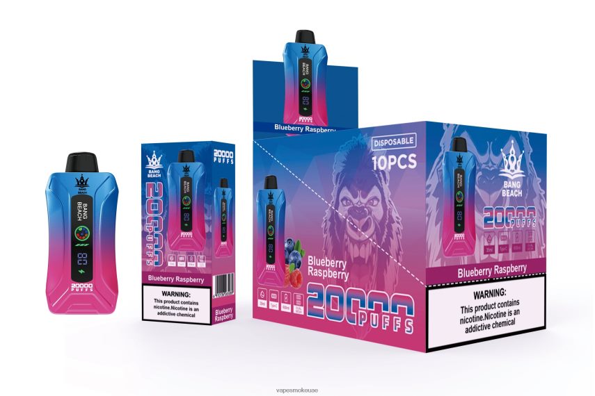 Vape Smoke - Bang Beach 20000 سحبة فيب شاشة سمارت 4BLV8D12 توت العليق
