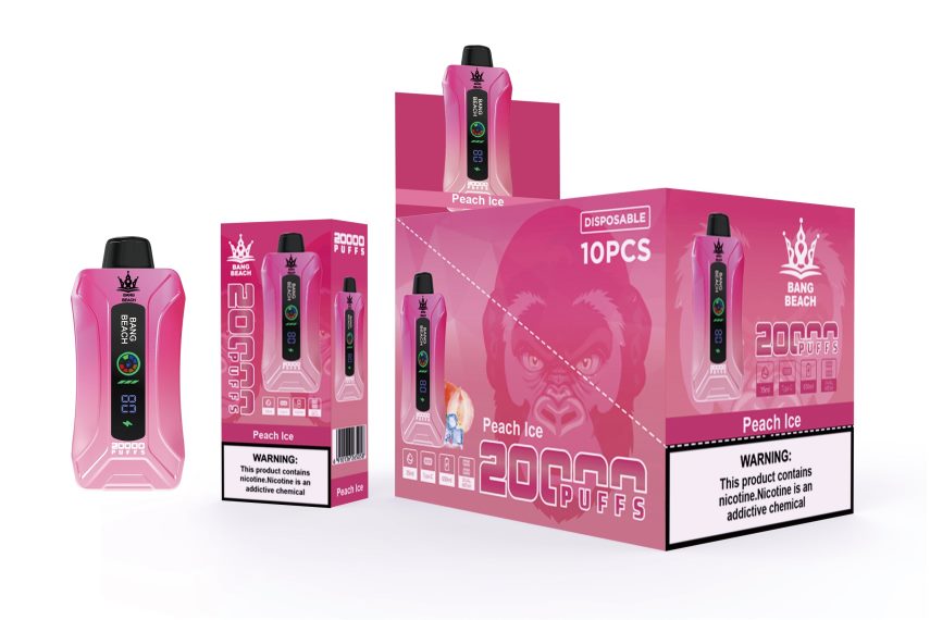 Vape Smoke - Bang Beach 20000 سحبة فيب شاشة سمارت 4BLV8D9 جليد الخوخ
