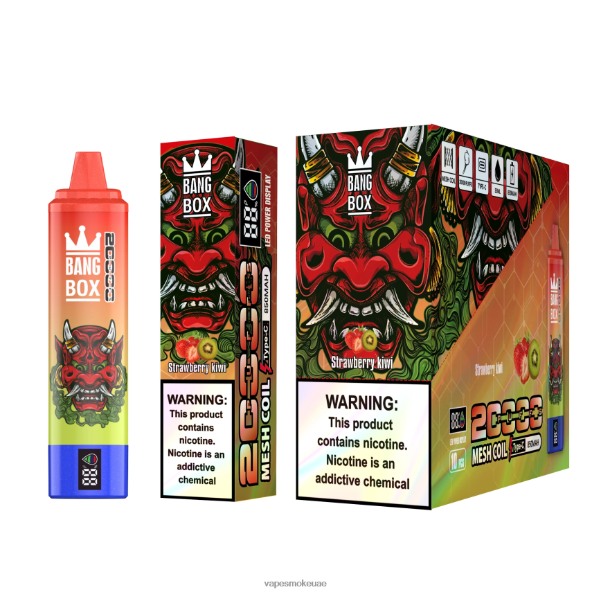 Vape Smoke - Bang Box شاشة سمارت 20000 نفخة 4BLV8D51 كيوي فراولة
