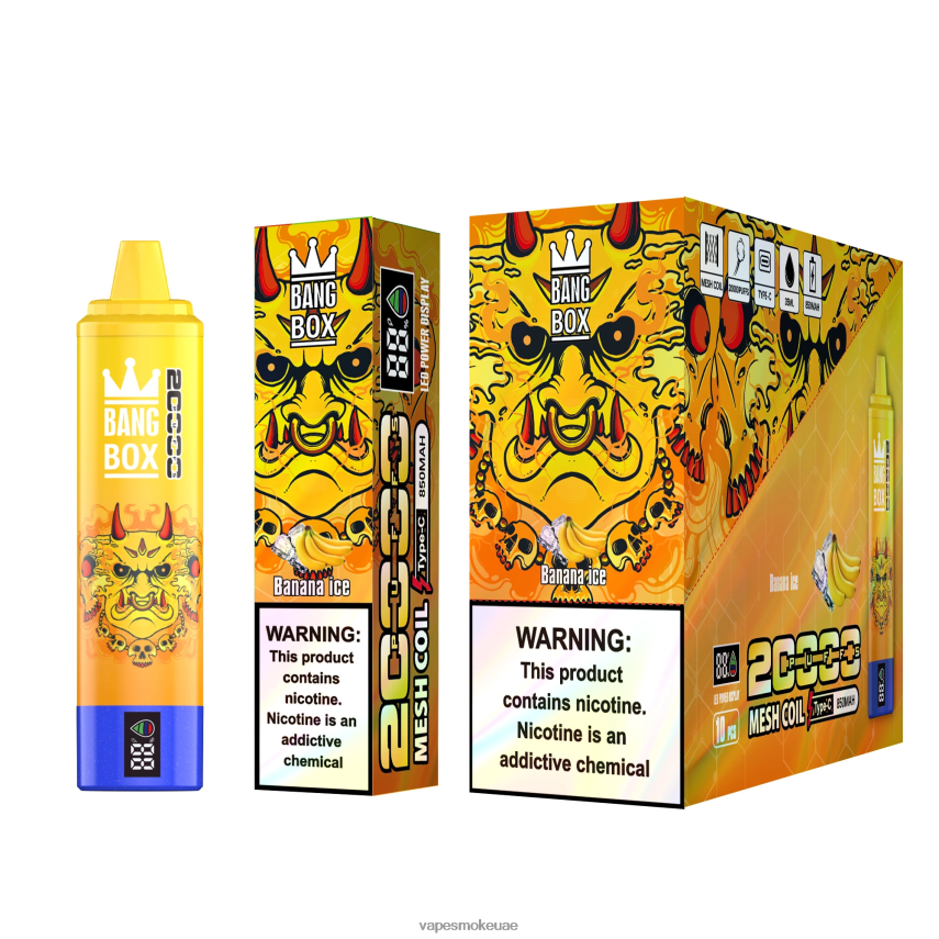 Vape Smoke - Bang Box شاشة سمارت 20000 نفخة 4BLV8D57 جليد الموز