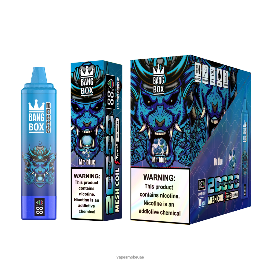 Vape Smoke - Bang Box شاشة سمارت 20000 نفخة 4BLV8D60 السيد الأزرق