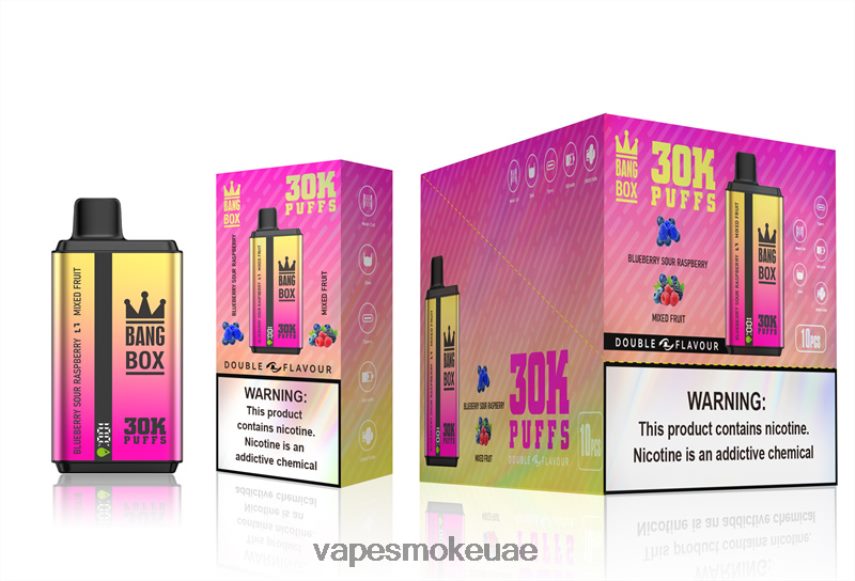 Vape Smoke - Bang Box 30000 نفخة نكهات مزدوجة 4BLV8D66 توت توت حامض وفواكه مشكلة