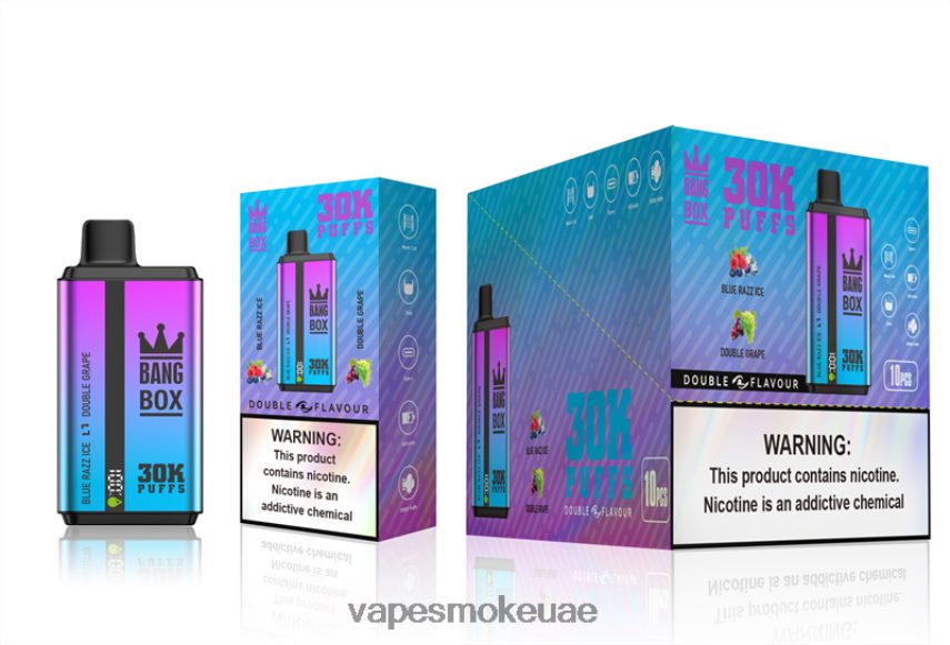 Vape Smoke - Bang Box 30000 نفخة نكهات مزدوجة 4BLV8D72 بلو راز آيس وعنب مزدوج
