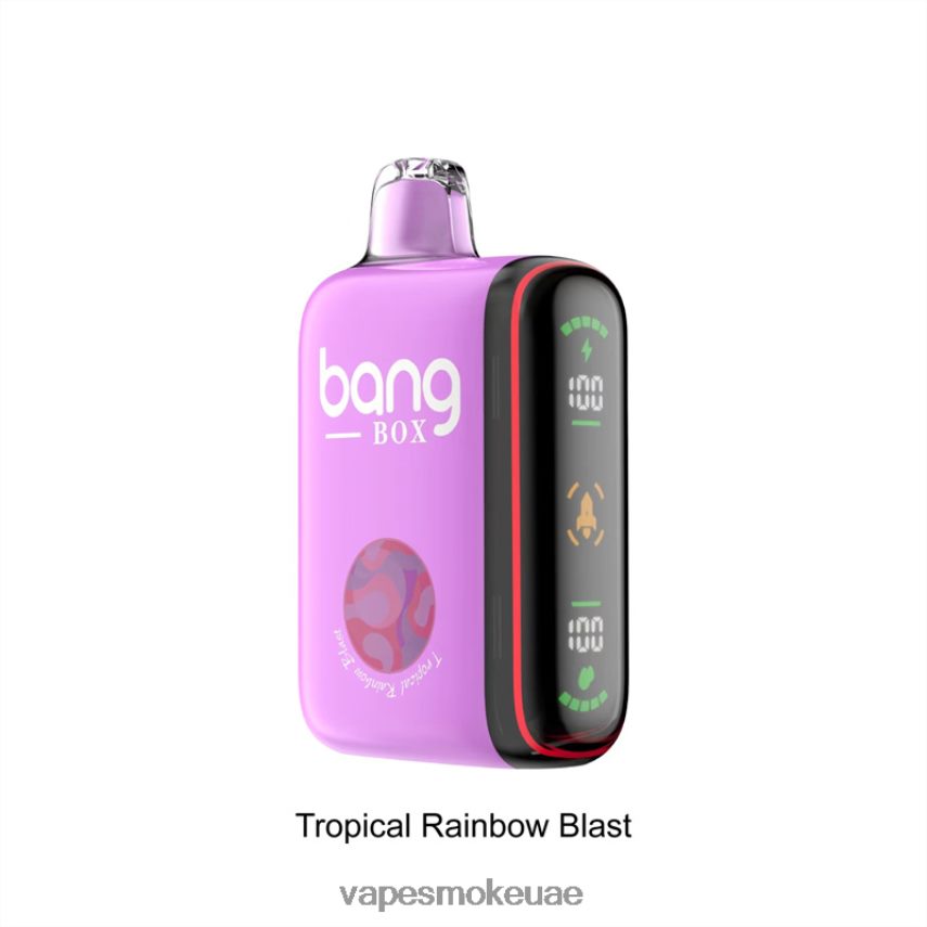 Vape Smoke - Bang Box 9000-18000 نفث عرض الطاقة الذكي 4BLV8D36 انفجار قوس قزح الاستوائي
