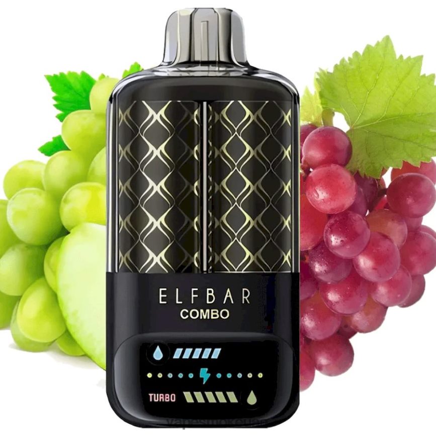 Vape Smoke - Elf Bar Combo 25000 العنب الأخضر والعنب 4N88NR9