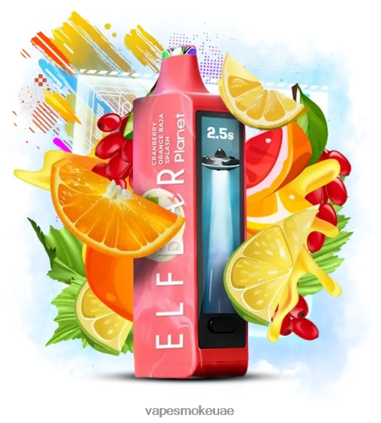 Vape Smoke - Elf Bar Planet 25000 دفقة باجا توت بري وبرتقال 4N88NR30