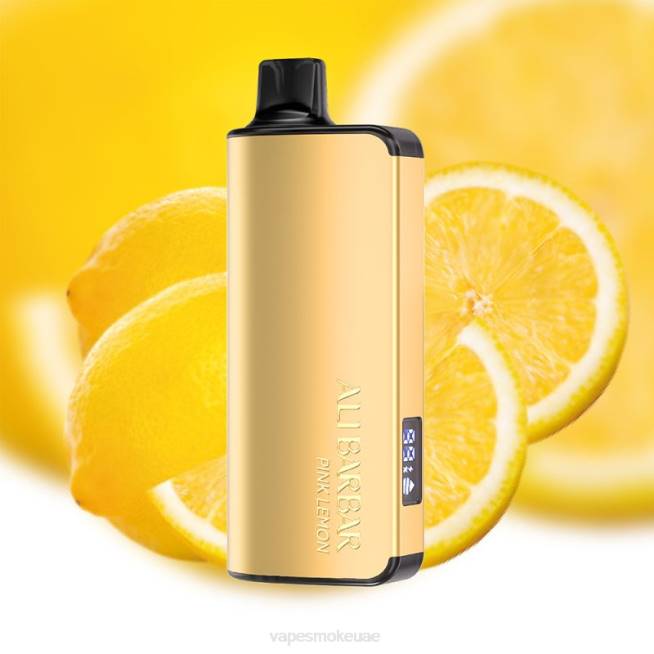 Vape Uae - Alibarbar Ingot 20000 سيجارة للاستعمال مرة واحدة الليمون الوردي LR4440