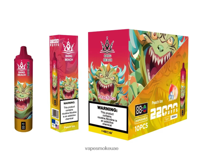 Vape Uae - Bang Beach شاشة سمارت 22000 نفخة 4BLV8D16 جليد الخوخ