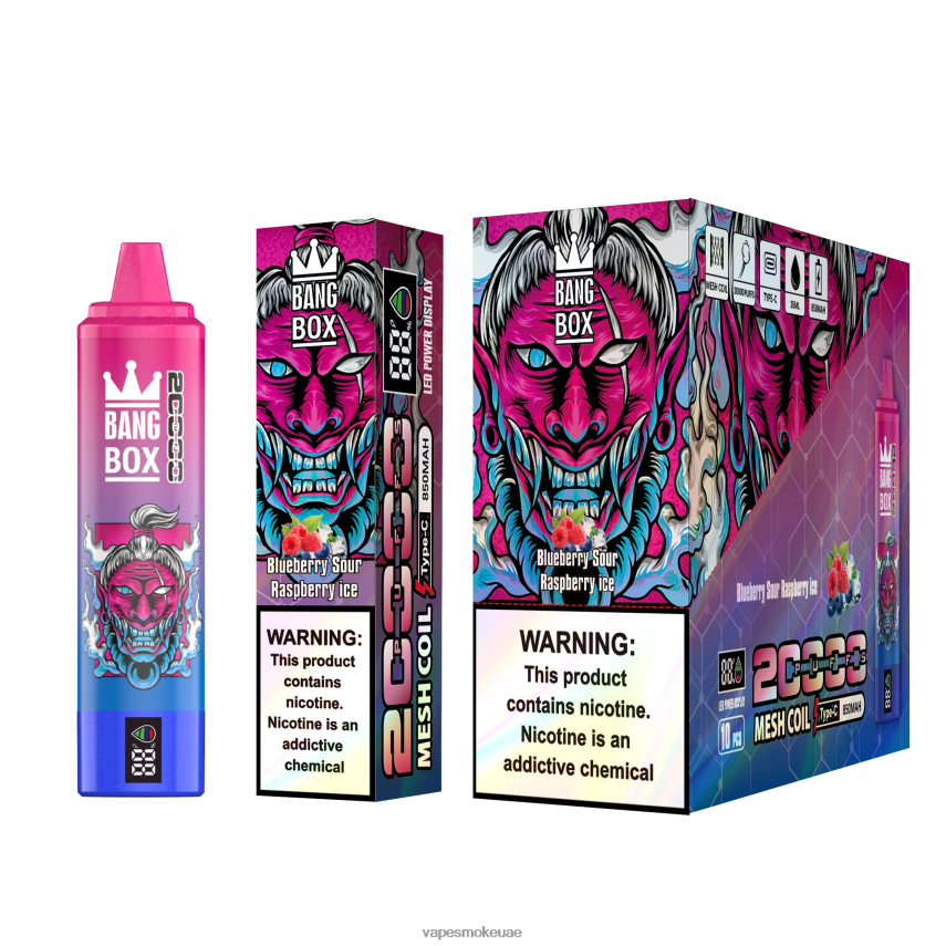 Vape Uae - Bang Box شاشة سمارت 20000 نفخة 4BLV8D55 توت توت حامض مثلج