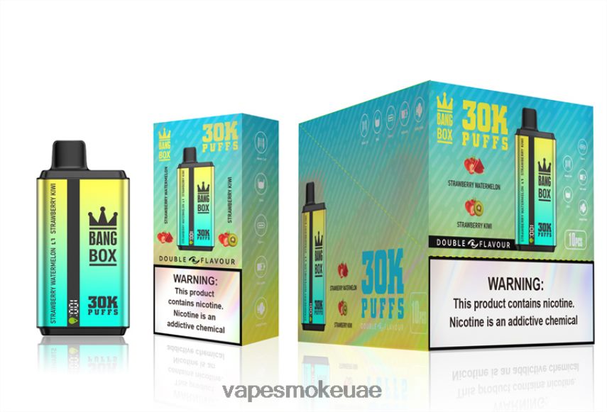 Vape Uae - Bang Box 30000 نفخة نكهات مزدوجة 4BLV8D64 الفراولة والبطيخ والفراولة والكيوي