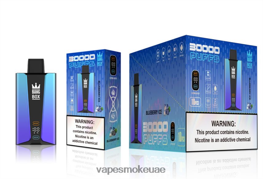 Vape Uae - Bang Box شاشة سمارت 30000 نفخة 4BLV8D79 جليد التوت