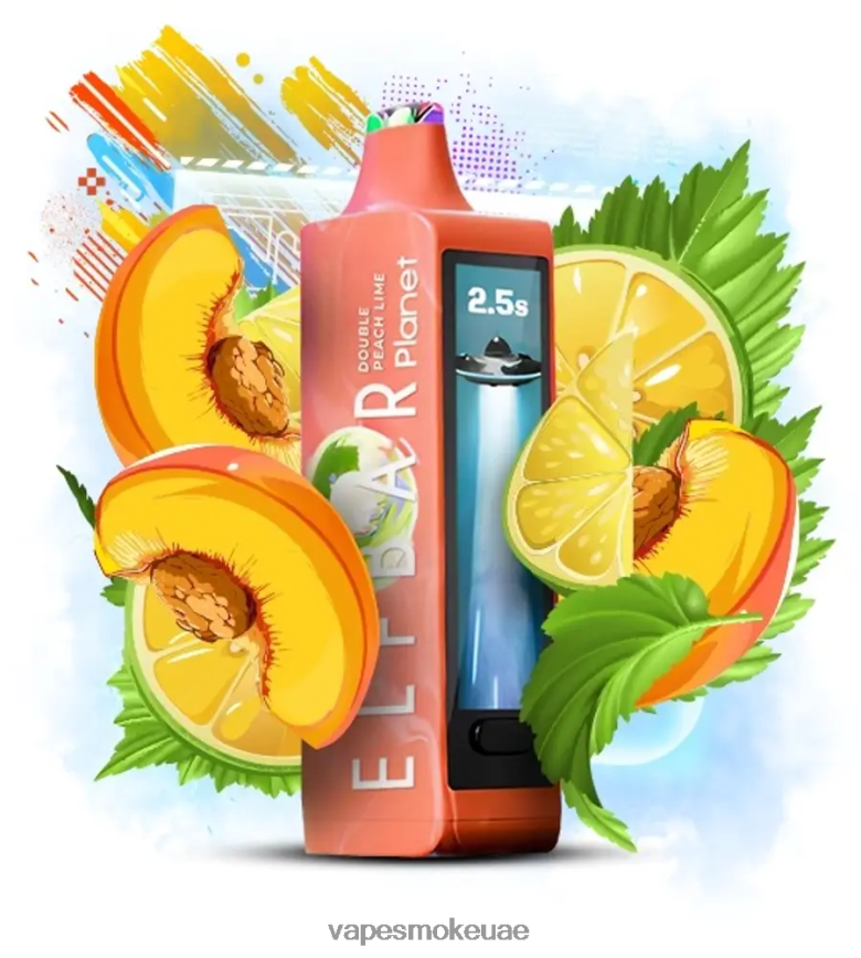 Vape Uae - Elf Bar Planet 25000 الجير الخوخ المزدوج 4N88NR31