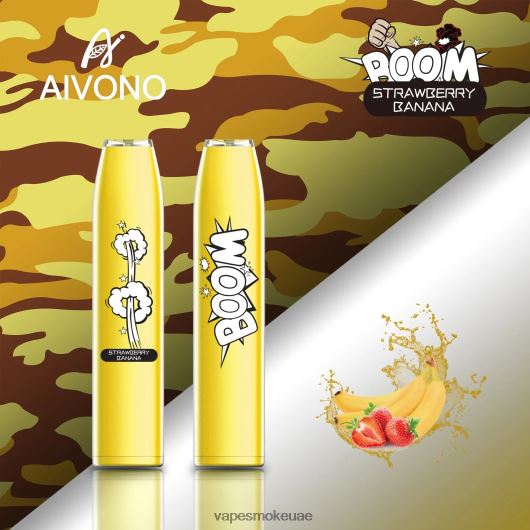 Vape Smoke - موز فراولة Aivono AIM BOOM 600 RR4PBP363