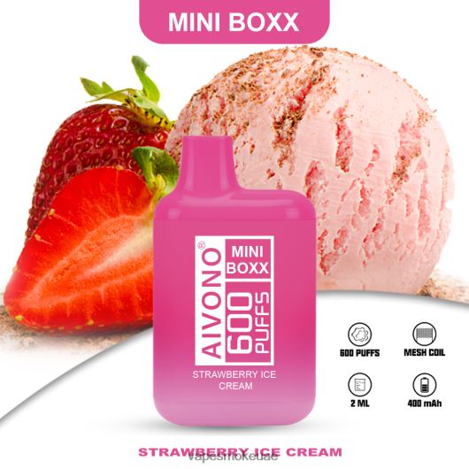 Vape Uae - آيس كريم الفراولة Aivono AIM MINI BOXX 600 RR4PBP232