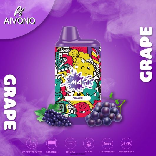 Vape Abu Dhabi - العنب Aivono AIM MAGIC 5800 علبة سجائر بالفم RR4PBP92
