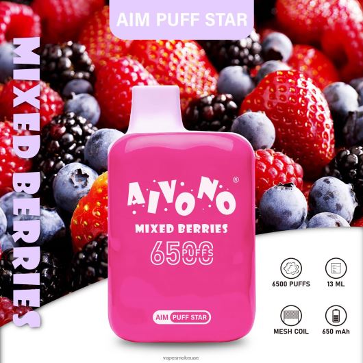 Vape Abu Dhabi - التوت المختلط Aivono AIM PUFF STAR 6500 RR4PBP290