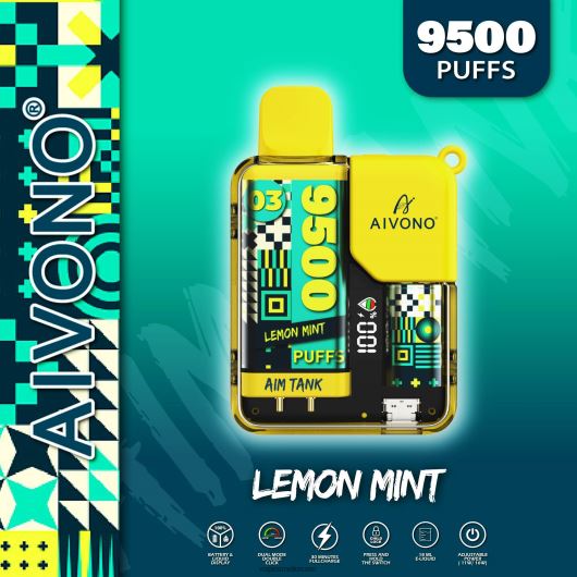 Vape Abu Dhabi - ليمون نعناع Aivono AIM TANK 9500 RR4PBP35