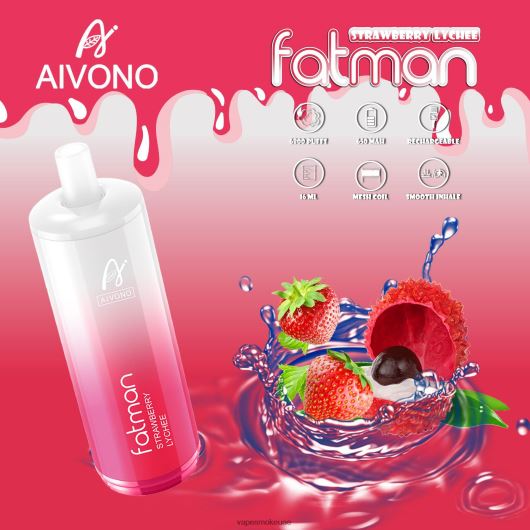 Vape Abu Dhabi - ليتشي الفراولة Aivono FATMAN 6800 RR4PBP23