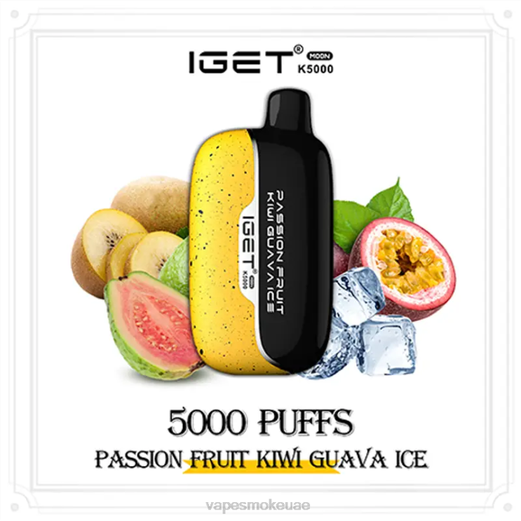 Vape Abu Dhabi - باشن فروت كيوي جوافة مثلج IGET Moon k5000 802LP2