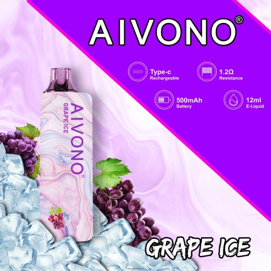Vape Smoke - جليد العنب Aivono AIM GUN 7000 RR4PBP102