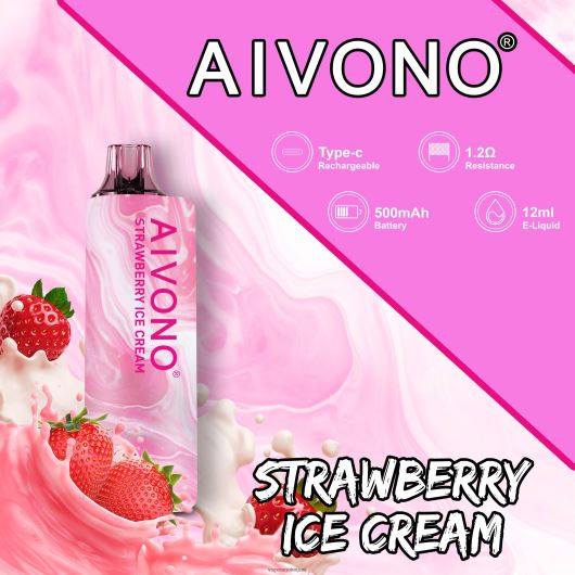Vape Smoke - آيس كريم الفراولة Aivono AIM GUN 7000 RR4PBP105