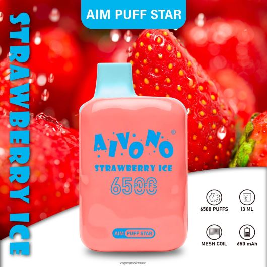 Vape Smoke - جليد الفراولة Aivono AIM PUFF STAR 6500 RR4PBP288
