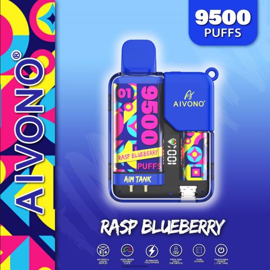 Vape Smoke - توت العليق Aivono AIM TANK 9500 RR4PBP33