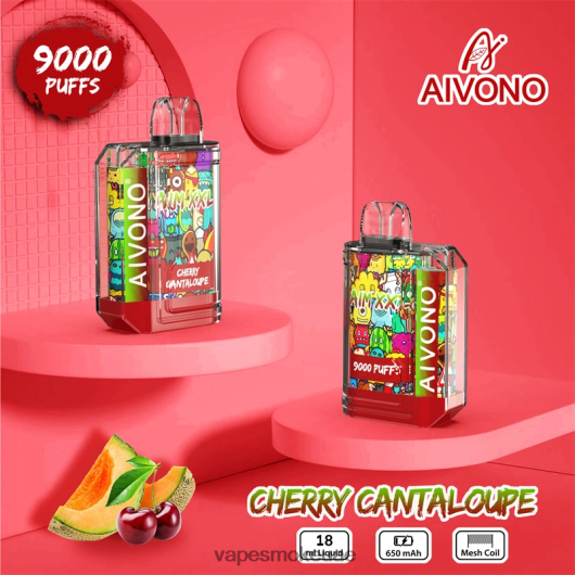 Vape Smoke - الشمام الكرز Aivono AIM XXL 9000 ملصق فم شفاف RR4PBP57