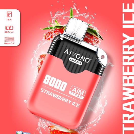 Vape Uae - جليد الفراولة Aivono AIM CLEAR 8000 RR4PBP205