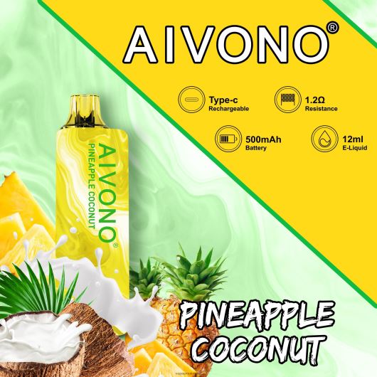 Vape Uae - جوز الهند الأناناس Aivono AIM GUN 7000 RR4PBP106