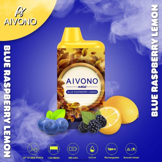 Vape Uae - ليمون توت أزرق Aivono AIM MAGIC 5800 علبة سجائر بالفم RR4PBP91
