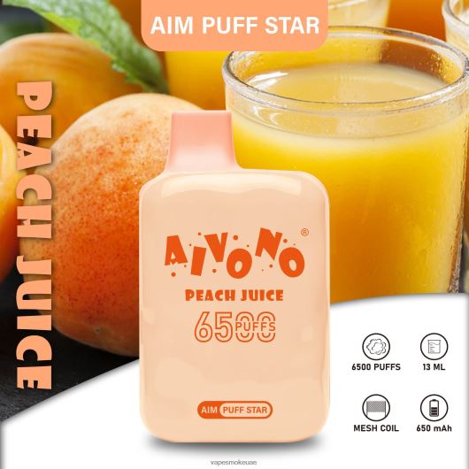 Vape Uae - عصير الخوخ Aivono AIM PUFF STAR 6500 RR4PBP289