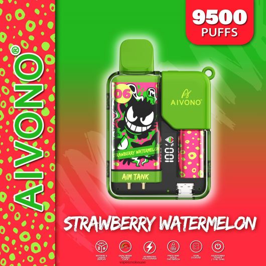 Vape Uae - الفراولة والبطيخ Aivono AIM TANK 9500 RR4PBP46