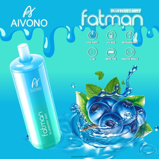 Vape Uae - النعناع التوت Aivono FATMAN 6800 RR4PBP22